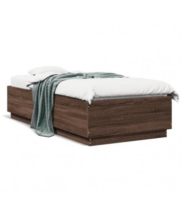 vidaXL Bed Frame without Mattress Brown Oak 90x200 cm