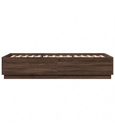 vidaXL Bed Frame without Mattress Brown Oak 90x200 cm