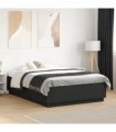 vidaXL Bed Frame without Mattress Black 135x190 cm