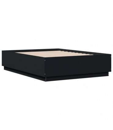 vidaXL Bed Frame without Mattress Black 135x190 cm