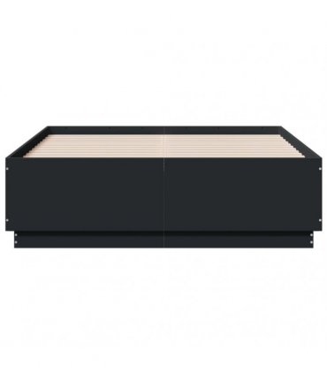 vidaXL Bed Frame without Mattress Black 135x190 cm