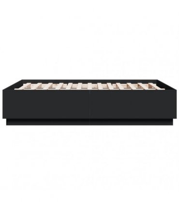 vidaXL Bed Frame without Mattress Black 135x190 cm