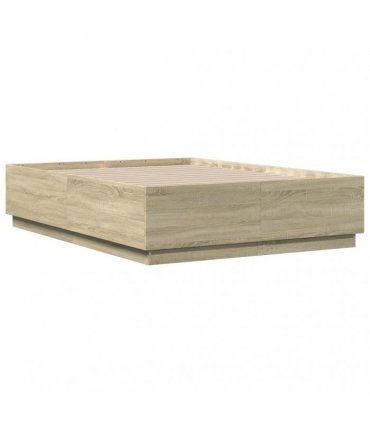 vidaXL Bed Frame without Mattress Sonoma Oak 135x190 cm