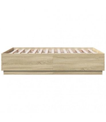 vidaXL Bed Frame without Mattress Sonoma Oak 135x190 cm