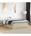 vidaXL Bed Frame without Mattress Sonoma Oak 120x190 cm Small Double