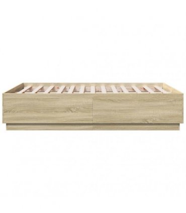 vidaXL Bed Frame without Mattress Sonoma Oak 120x190 cm Small Double