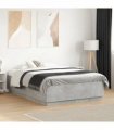 vidaXL Bed Frame without Mattress Concrete Grey 120x190 cm
