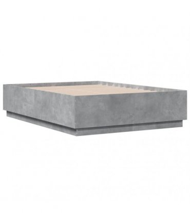 vidaXL Bed Frame without Mattress Concrete Grey 120x190 cm
