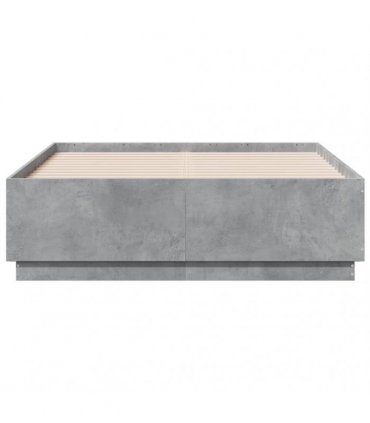 vidaXL Bed Frame without Mattress Concrete Grey 120x190 cm