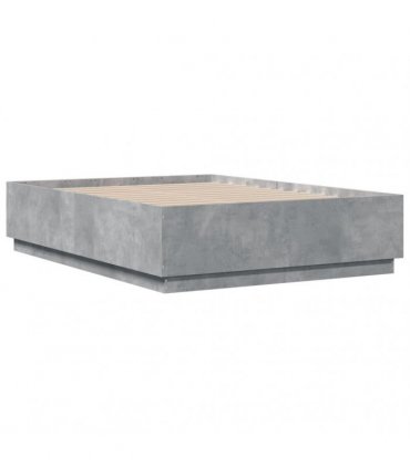 vidaXL Bed Frame without Mattress Concrete Grey 120x190 cm