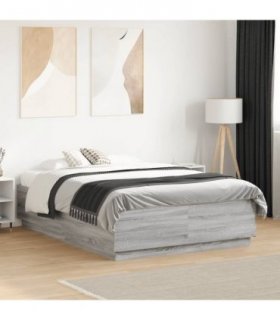 vidaXL Bed Frame without Mattress Grey Sonoma 120x190 cm
