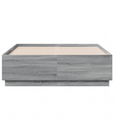 vidaXL Bed Frame without Mattress Grey Sonoma 120x190 cm