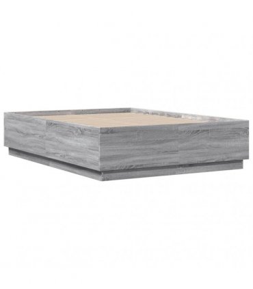 vidaXL Bed Frame without Mattress Grey Sonoma 120x190 cm