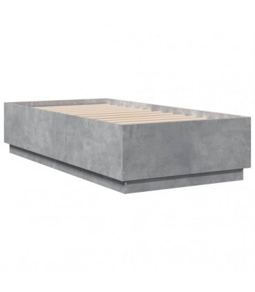 vidaXL Bed Frame without Mattress Concrete Grey 90x190 cm