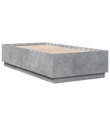 vidaXL Bed Frame without Mattress Concrete Grey 90x190 cm