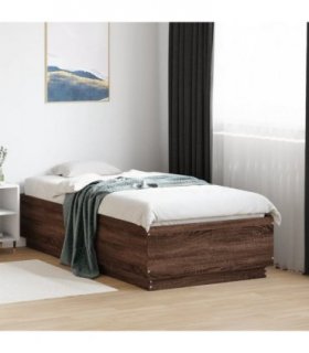 vidaXL Bed Frame without Mattress Brown Oak 90x190 cm