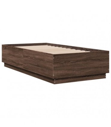 vidaXL Bed Frame without Mattress Brown Oak 90x190 cm