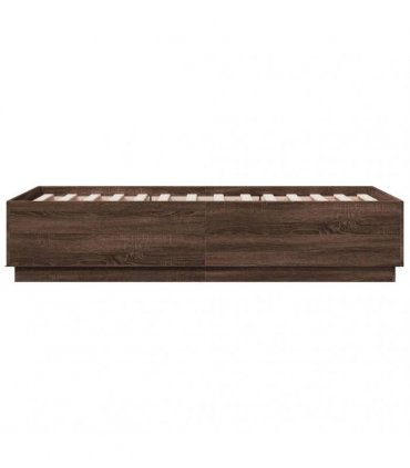 vidaXL Bed Frame without Mattress Brown Oak 90x190 cm