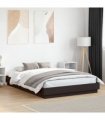 vidaXL Bed Frame with LED without Mattress Black 150x200 cm