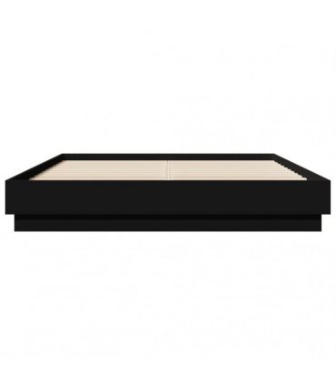 vidaXL Bed Frame with LED without Mattress Black 150x200 cm