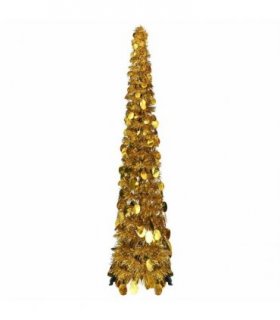 vidaXL Artificial Christmas trees PET Gold