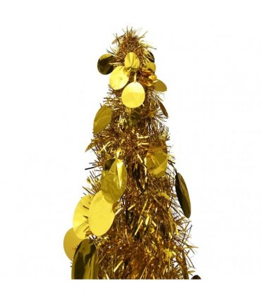 vidaXL Artificial Christmas trees PET Gold