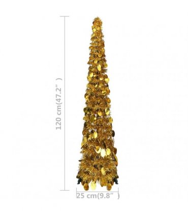 vidaXL Artificial Christmas trees PET Gold