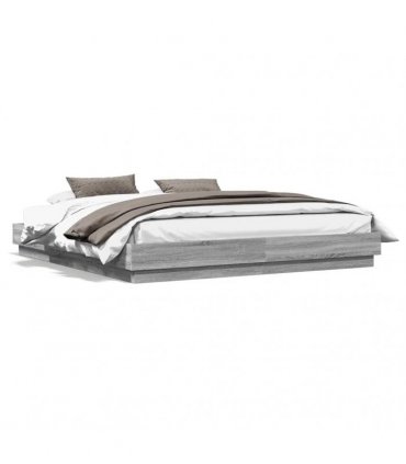 vidaXL Bed Frame without Mattress Grey Sonoma 180x200 cm