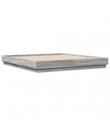 vidaXL Bed Frame without Mattress Grey Sonoma 180x200 cm