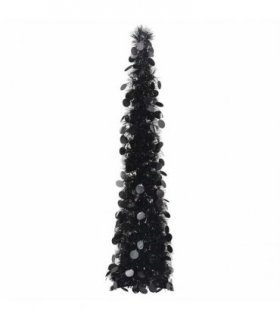 vidaXL Artificial Christmas trees PET Black