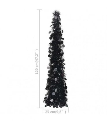 vidaXL Artificial Christmas trees PET Black