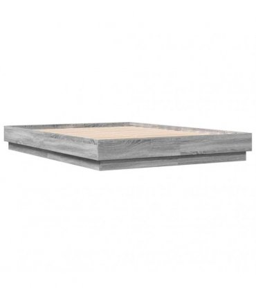 vidaXL Bed Frame without Mattress Grey Sonoma 150x200 cm