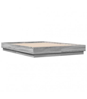 vidaXL Bed Frame without Mattress Grey Sonoma 120x200 cm