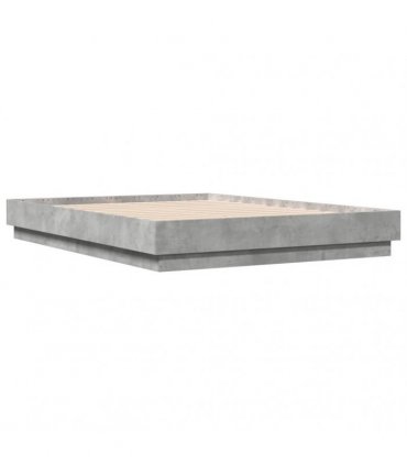vidaXL Bed Frame without Mattress Concrete Grey 120x190 cm