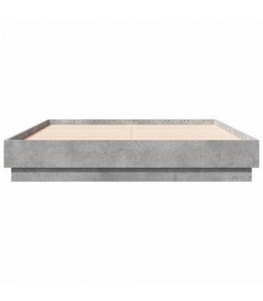 vidaXL Bed Frame without Mattress Concrete Grey 120x190 cm