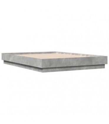 vidaXL Bed Frame without Mattress Concrete Grey 120x190 cm