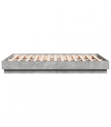 vidaXL Bed Frame without Mattress Concrete Grey 120x190 cm