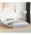vidaXL Bed Frame without Mattress Grey Sonoma 120x190 cm