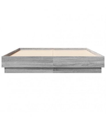 vidaXL Bed Frame without Mattress Grey Sonoma 120x190 cm