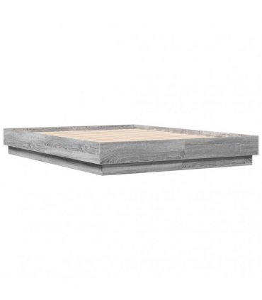 vidaXL Bed Frame without Mattress Grey Sonoma 120x190 cm