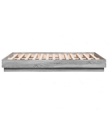 vidaXL Bed Frame without Mattress Grey Sonoma 120x190 cm