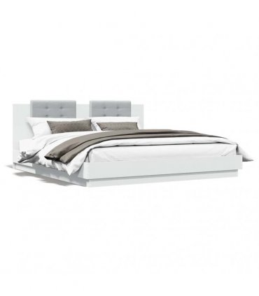 vidaXL Bed Frame without Mattress White 200x200cm