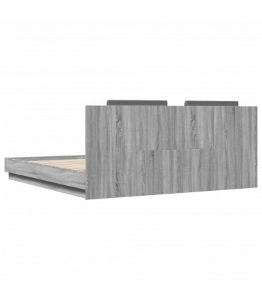 vidaXL Bed Frame without Mattress Grey Sonoma 200x200cm