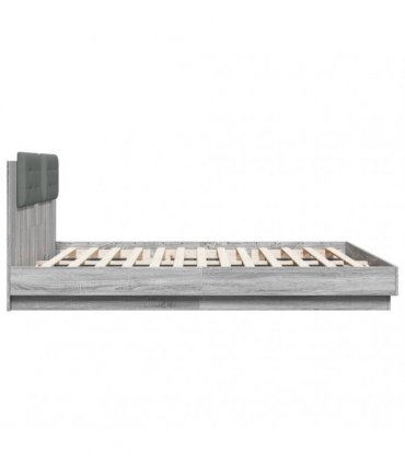 vidaXL Bed Frame without Mattress Grey Sonoma 200x200cm
