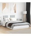 vidaXL Bed Frame without Mattress White 150x200 cm