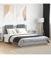vidaXL Bed Frame without Mattress Grey Sonoma 150x200 cm
