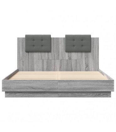 vidaXL Bed Frame without Mattress Grey Sonoma 150x200 cm
