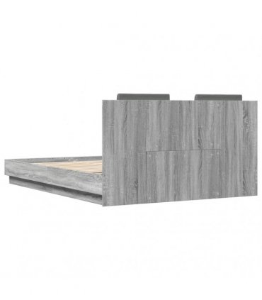 vidaXL Bed Frame without Mattress Grey Sonoma 150x200 cm