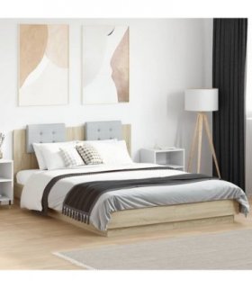 vidaXL Bed Frame without Mattress Sonoma Oak 140x200 cm
