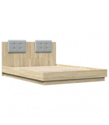 vidaXL Bed Frame without Mattress Sonoma Oak 140x200 cm
